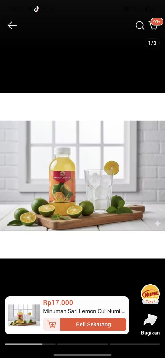 Produk Minuman sari lemo Cui Numil by nunu Bakrey 200ml super segar