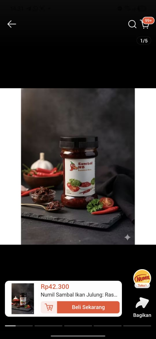 Produk Numil Sambal Ikan julung ; Rasa otentik dan bikin Nagih